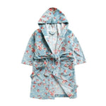 Load image into Gallery viewer, Soft blue floral robe