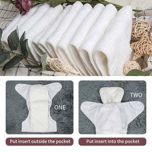 Eco-friendly Baby Cloth Diapers with Inserts (Adjustable, Washable and Reusable Diapers)