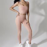 Load image into Gallery viewer, Dusty Rose Workout Set Top &amp; Pants
