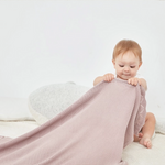 Load image into Gallery viewer, 100% Organic Cotton Dusty Rose Pink Baby Cable Knit Blanket

