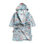 Load image into Gallery viewer, Soft blue floral robe
