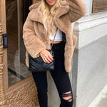 Load image into Gallery viewer, Soft Faux Fur Khaki Parka Coat
