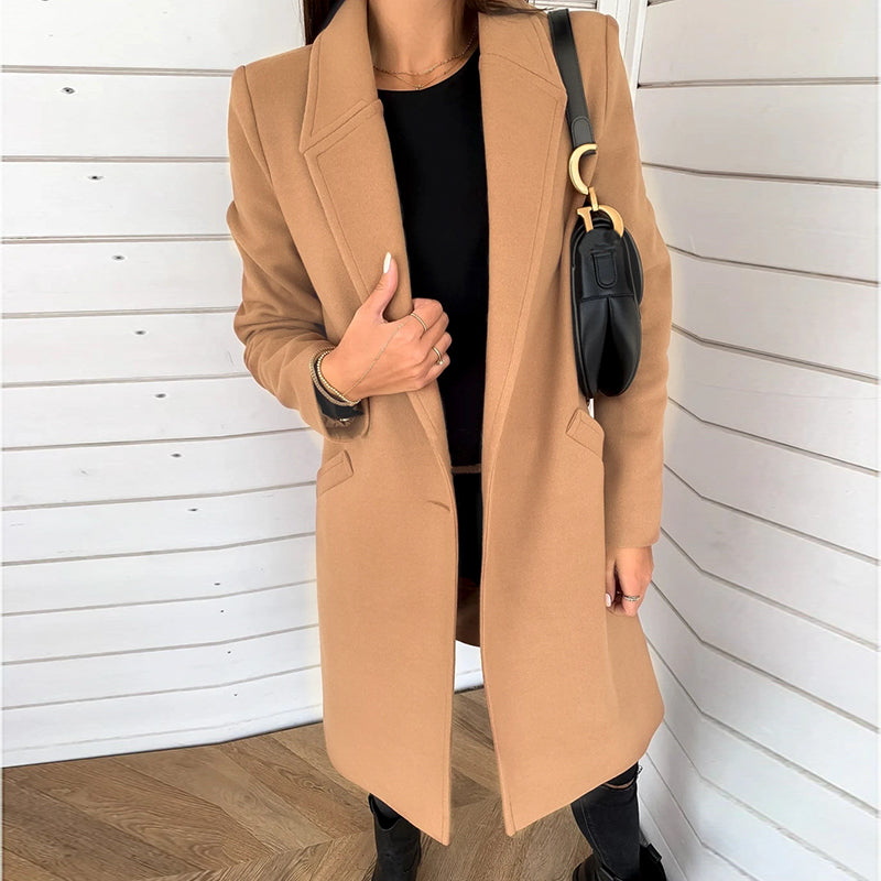 Trendy Wool Blend Winter Tweed Coat