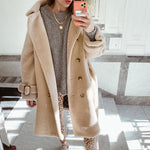 Load image into Gallery viewer, Soft Cozy Solid Double Breasted Faux Fur Coat
