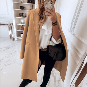 Trendy Wool Blend Winter Tweed Coat