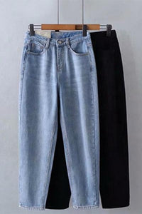 High-Waisted Trendy Daddy Loose Jeans/Pants