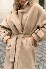 Load image into Gallery viewer, Soft Cozy Solid Double Breasted Faux Fur Coat
