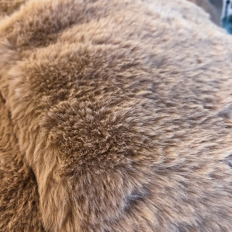 Soft Faux Fur Khaki Parka Coat