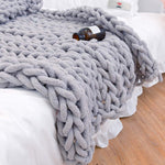 Load image into Gallery viewer, Super Soft Chenille Chunky Hand Knit Blanket
