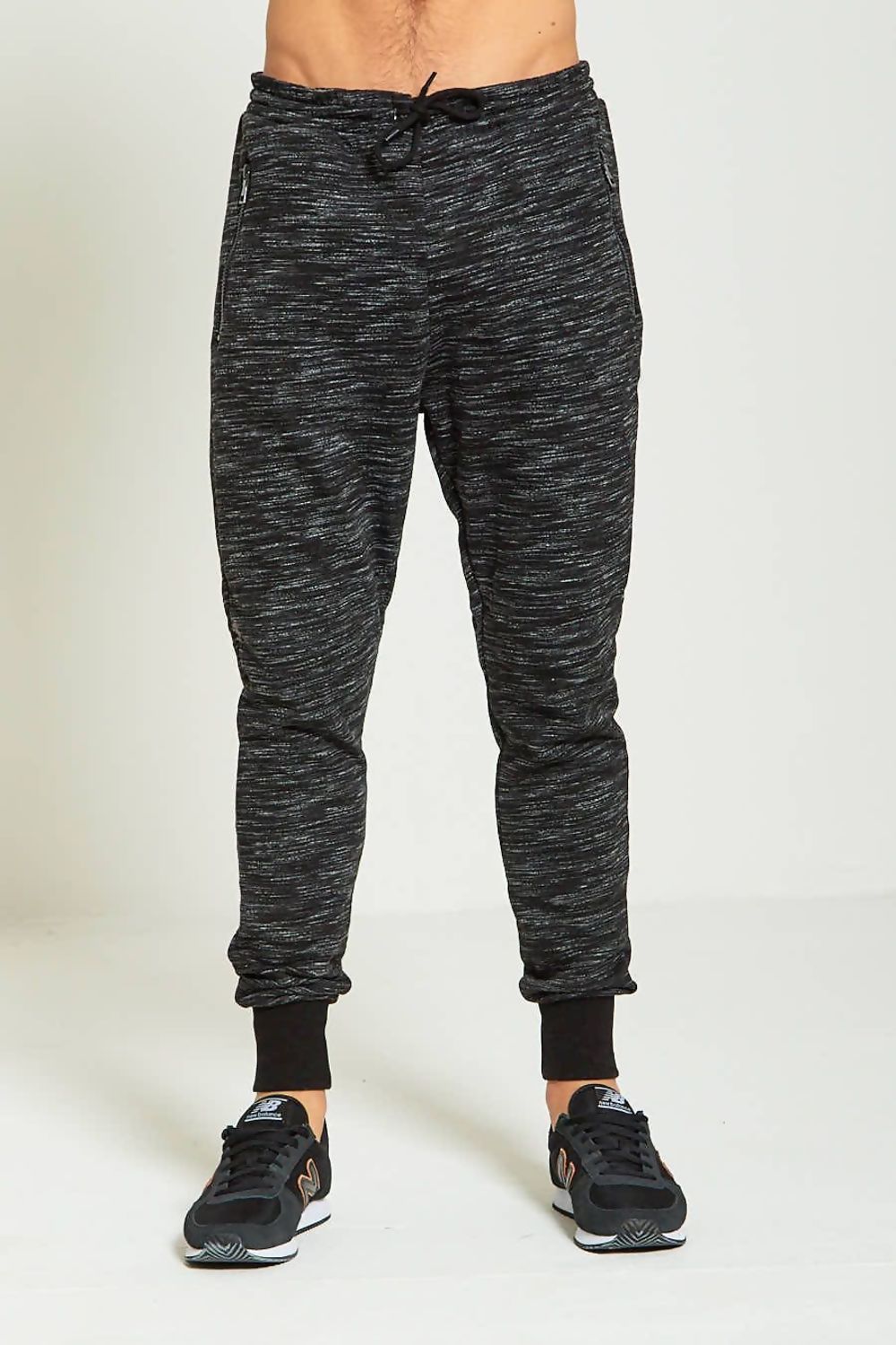 Black Space Dyed Joggers Front