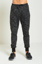 Load image into Gallery viewer, Black Space Dyed Joggers Front
