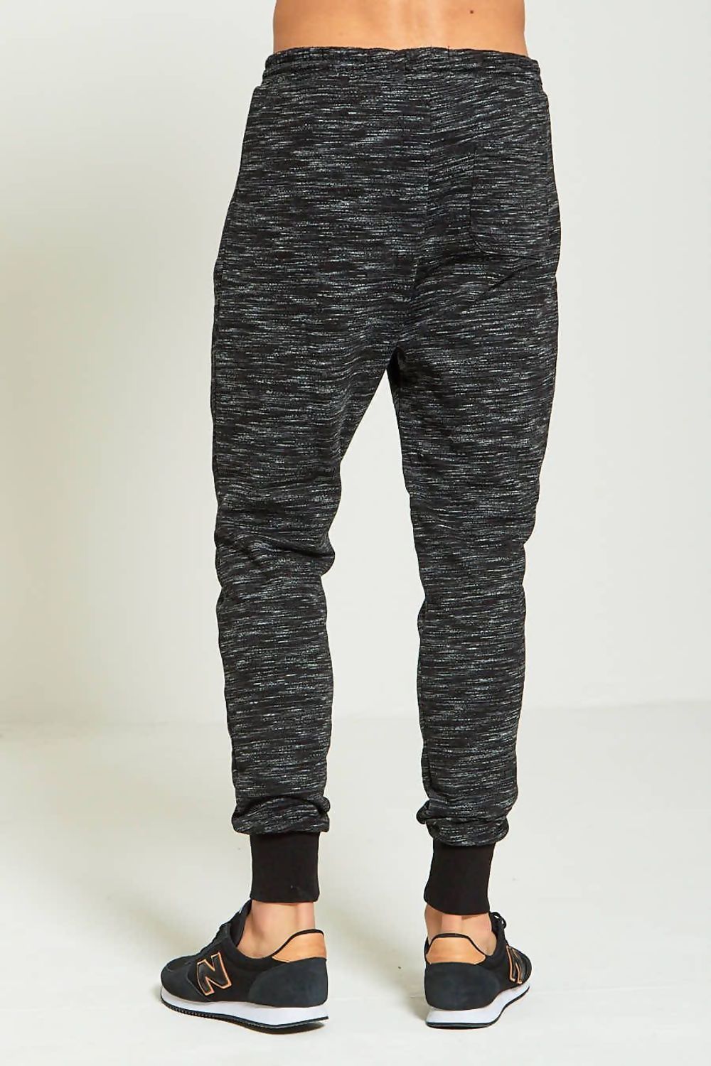 Black Space Dyed Joggers Back View