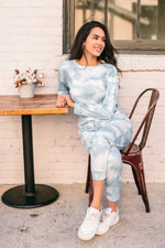 Load image into Gallery viewer, Comfy Bluish Grey Tie-Dye Co-ord Set

