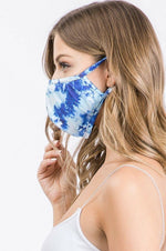 Load image into Gallery viewer, Light Blue Tie Dye Mask
