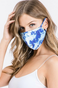 Light Blue Tie Dye Mask