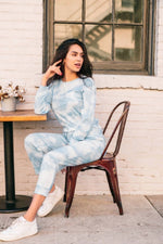 Load image into Gallery viewer, Comfy Bluish Grey Tie-Dye Co-ord Set
