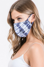 Load image into Gallery viewer, Dark Blue Tie Dye Mask
