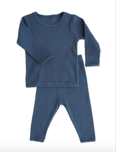 Deep Blue - Comfy Loungewear Family Matching Long Sleeves & Pants Sets