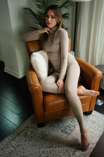 Load image into Gallery viewer, Mock Neck Comfy Long Sleeve Top and Leggings Co-ord Set
