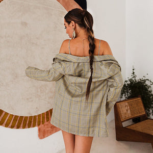 PRE-ORDER We're Mad for Plaid Trendy 3-Piece Shorts, Crop Top and Blazer Set