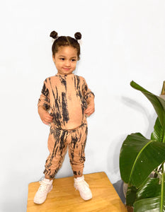 Baby & Toddlers Comfy Lounge Sets Soft Peachy & Black Set