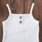Load image into Gallery viewer, Ribbed Sleeveless Ruffle Shorts Sets
