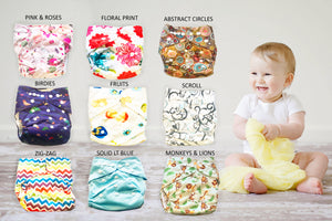 Eco-friendly Baby Cloth Diapers with Inserts (Adjustable, Washable and –  COMFY TRENDS los angeles