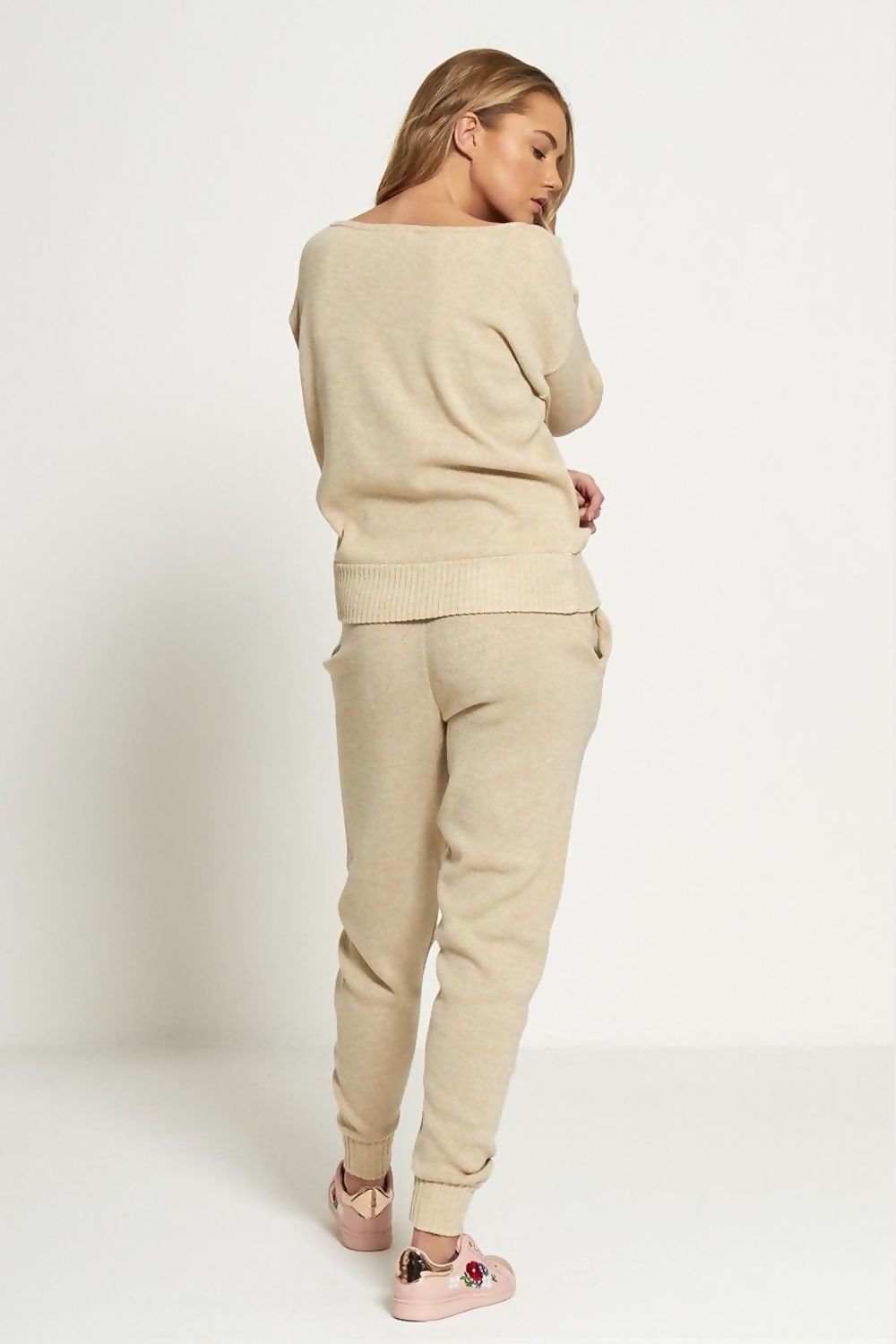 Cozy Beige Lounge Knitted Set