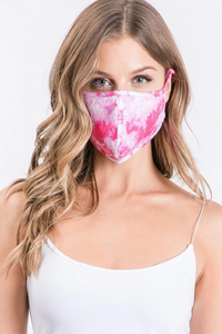 Pink Tie Dye Mask