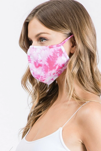 Pink Tie Dye Mask