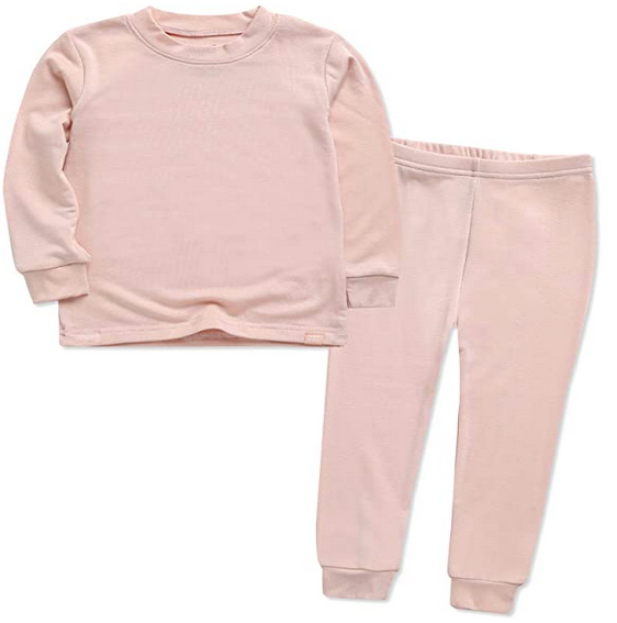 Super Luxury Soft Modal Milk Pink Girls Playwear