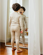 Load image into Gallery viewer, Super Luxury Soft Modal Beige Boys &amp; Girls Playwear
