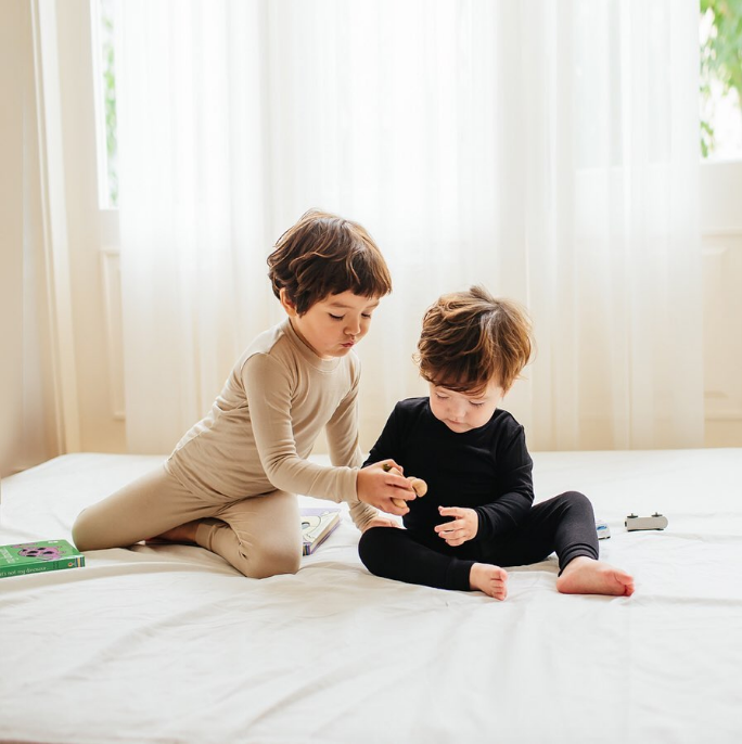 Super Luxury Soft Modal Black Boys & Girls Playwear