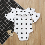 Load image into Gallery viewer, Ruffled Polka Dots Baby Romper &amp; Kids Bodysuit
