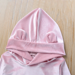 Load image into Gallery viewer, Boys &amp; Girls Velvet Tracksuit Pullover Hooded Sweatshirt &amp; Pants Sets - hood
