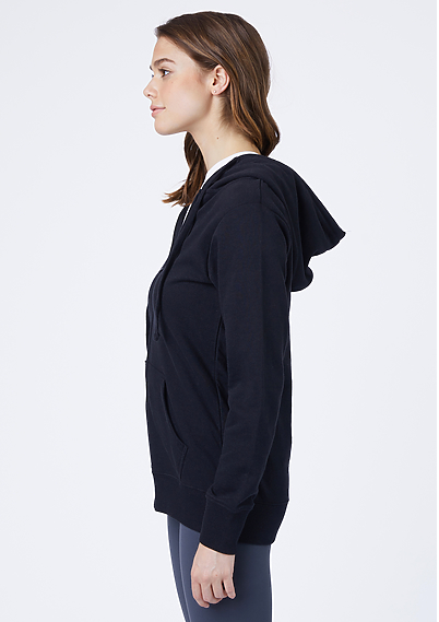 Soft Comfy French Terry Sweater with Zipper