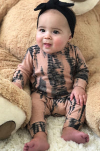 Baby & Toddlers Comfy Lounge Sets Soft Peachy & Black Set