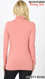 Load image into Gallery viewer, Microfiber Buttery Super Soft Mock Neck Top
