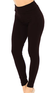 3" High Waisted Buttery Soft Solid Basic Leggings