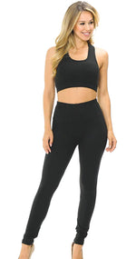 Load image into Gallery viewer, Ultra Buttery Soft Solid Bra and Legging Set
