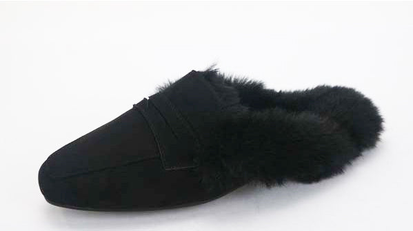 Comfy & Oh So Soft Sueded Fur Mules