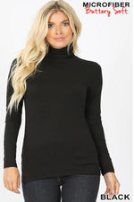 Load image into Gallery viewer, Microfiber Buttery Super Soft Mock Neck Top
