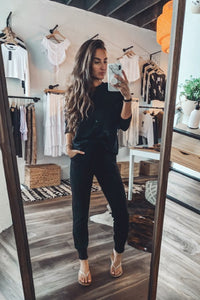 Solid Black Super Soft & Comfy Pants Sets