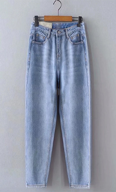 High-Waisted Trendy Daddy Loose Jeans/Pants