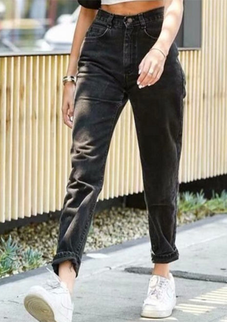 High-Waisted Trendy Daddy Loose Jeans/Pants