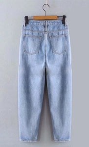 High-Waisted Trendy Daddy Loose Jeans/Pants
