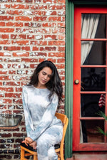 Load image into Gallery viewer, Comfy Bluish Grey Tie-Dye Co-ord Set
