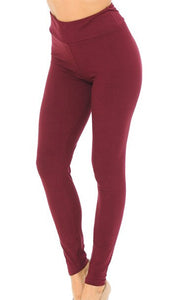 3" High Waisted Buttery Soft Solid Basic Leggings