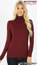 Load image into Gallery viewer, Microfiber Buttery Super Soft Mock Neck Top
