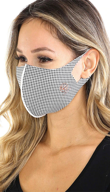 Copper Infused Dots Print Face Mask (Anti-Bacterial)
